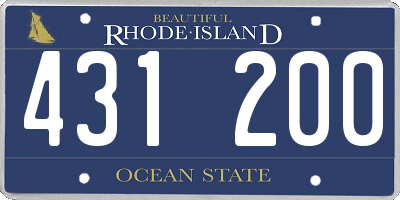 RI license plate 431200