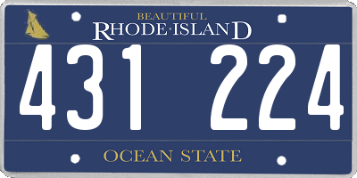 RI license plate 431224