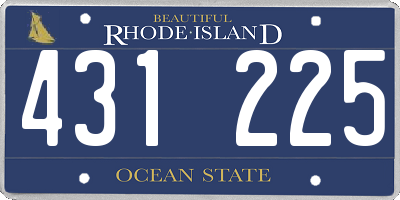 RI license plate 431225