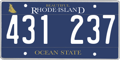 RI license plate 431237