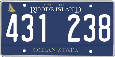 RI license plate 431238