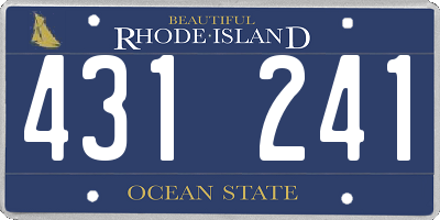 RI license plate 431241