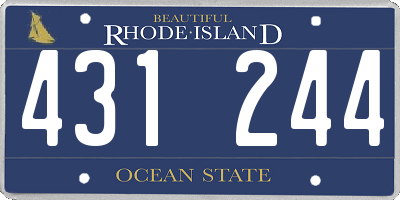 RI license plate 431244
