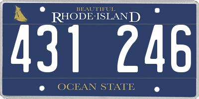 RI license plate 431246