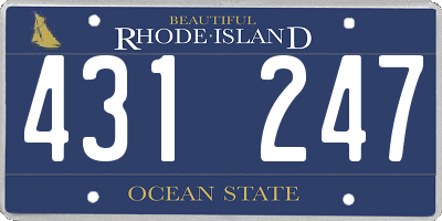 RI license plate 431247