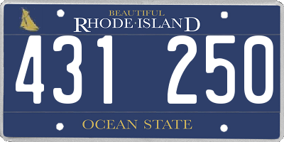 RI license plate 431250