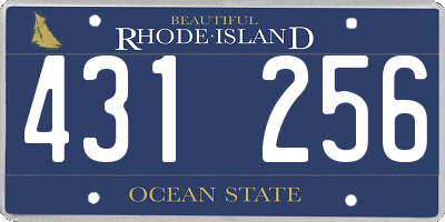 RI license plate 431256