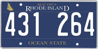 RI license plate 431264