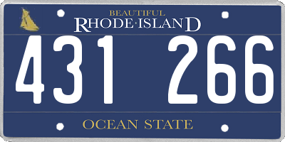 RI license plate 431266