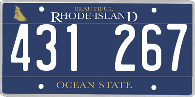 RI license plate 431267