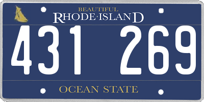 RI license plate 431269