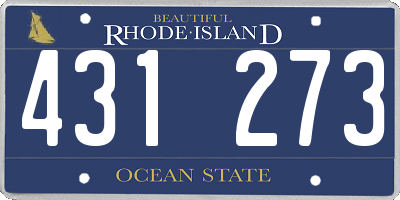 RI license plate 431273