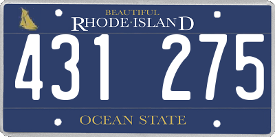RI license plate 431275