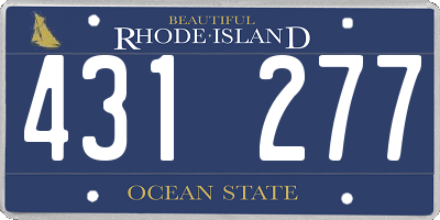 RI license plate 431277