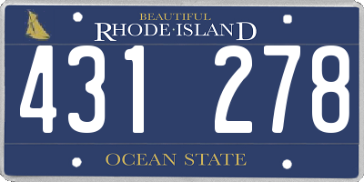 RI license plate 431278