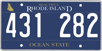 RI license plate 431282