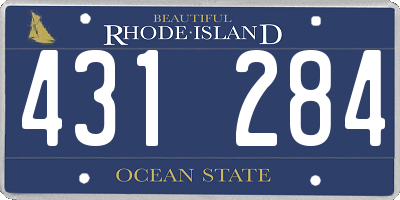 RI license plate 431284
