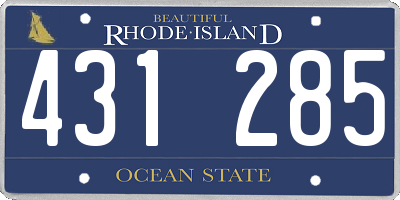 RI license plate 431285