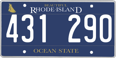 RI license plate 431290
