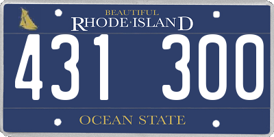 RI license plate 431300