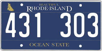 RI license plate 431303