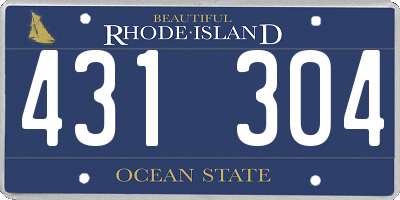 RI license plate 431304