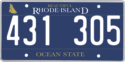 RI license plate 431305
