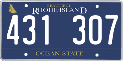 RI license plate 431307