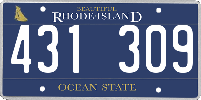 RI license plate 431309