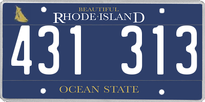 RI license plate 431313