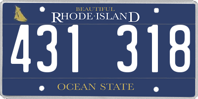 RI license plate 431318