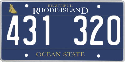 RI license plate 431320