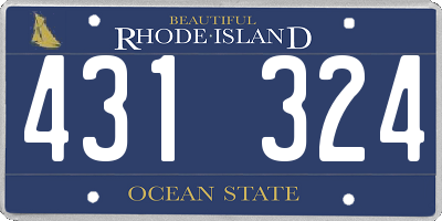 RI license plate 431324