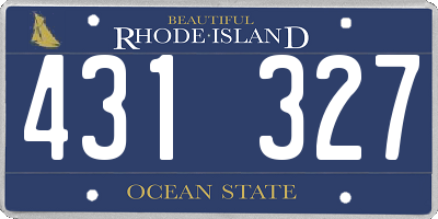 RI license plate 431327