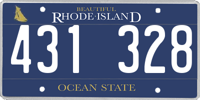 RI license plate 431328