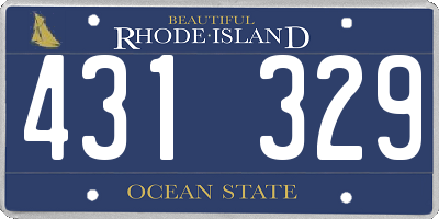 RI license plate 431329