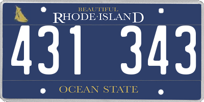 RI license plate 431343
