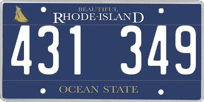 RI license plate 431349