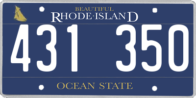 RI license plate 431350