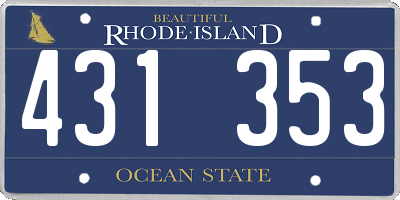 RI license plate 431353