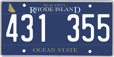 RI license plate 431355