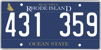 RI license plate 431359