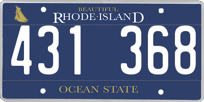 RI license plate 431368