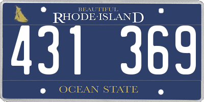 RI license plate 431369