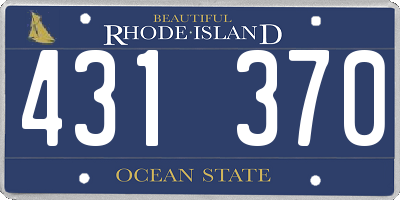 RI license plate 431370