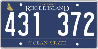 RI license plate 431372