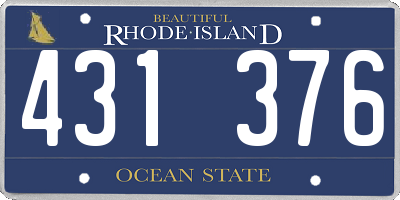 RI license plate 431376