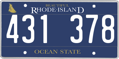 RI license plate 431378