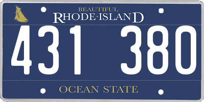 RI license plate 431380