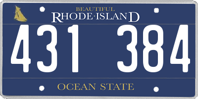 RI license plate 431384